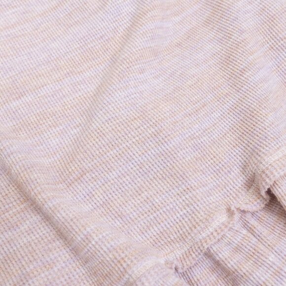 Free People We The Free Peplum Thermal Top Pink Lavender Long Sleeve Henley - Picture 11 of 14